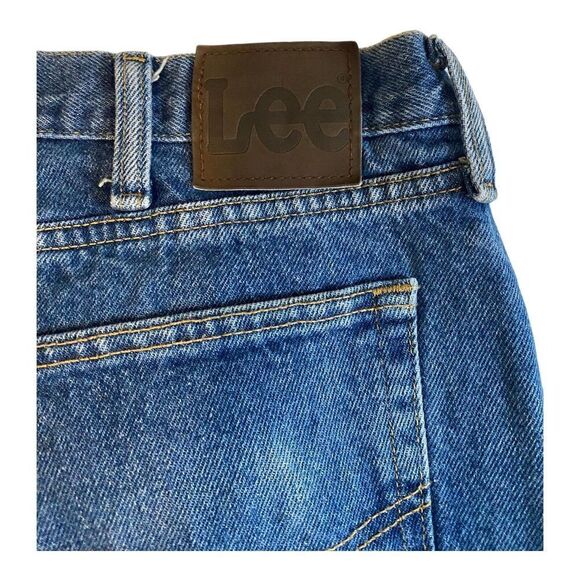 Vintage Lee 38X29 Regular Fit Blue Jeans Classic Quality Heavy Denim Med Wash - Picture 8 of 14